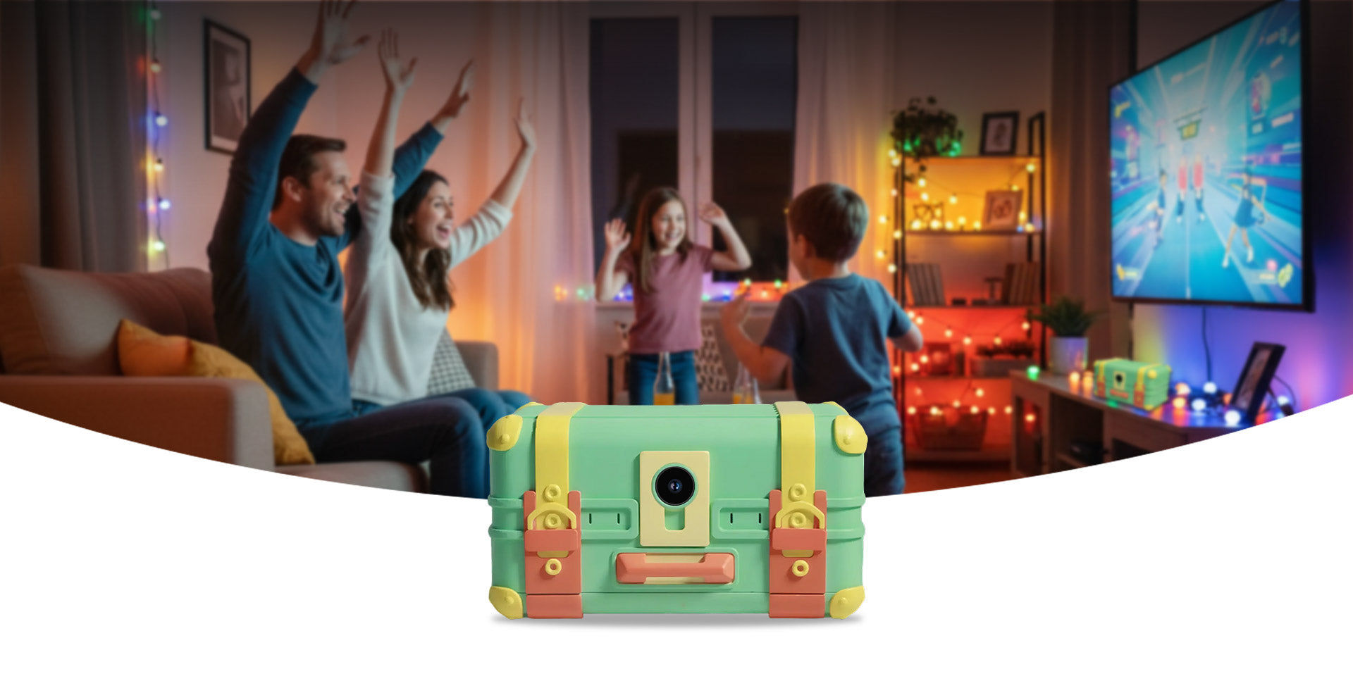 Wonder Trek interactive motion gaming console, colorful design, perfect Christmas gift idea for active kids and families, promotes fun indoor activities.