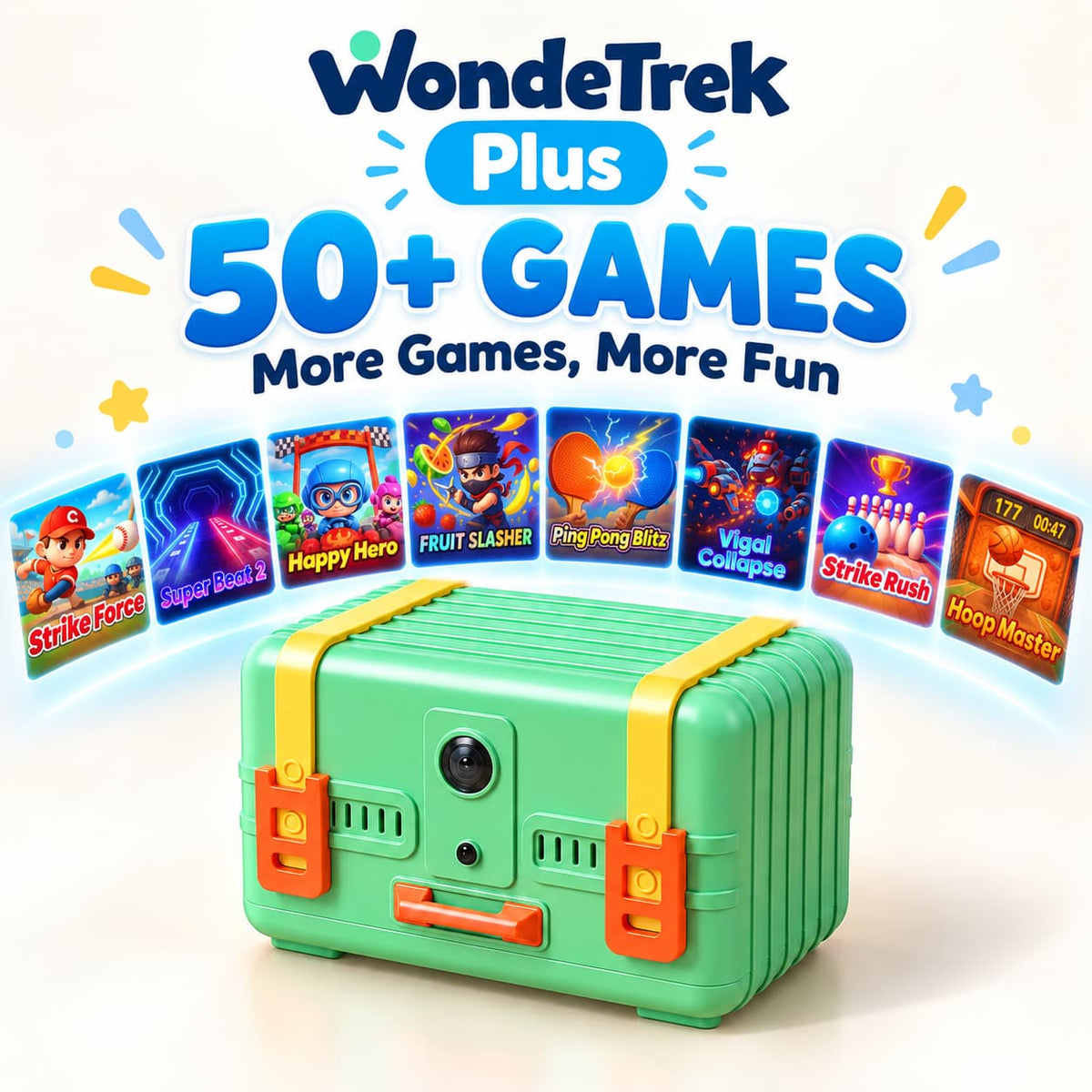 Wonder Trek-The Motion Gaming Box for Kids & Families Where Indoor Active Play Meets Interactive Family Fun and is Perfect for Game Nights, Parties and Playdates