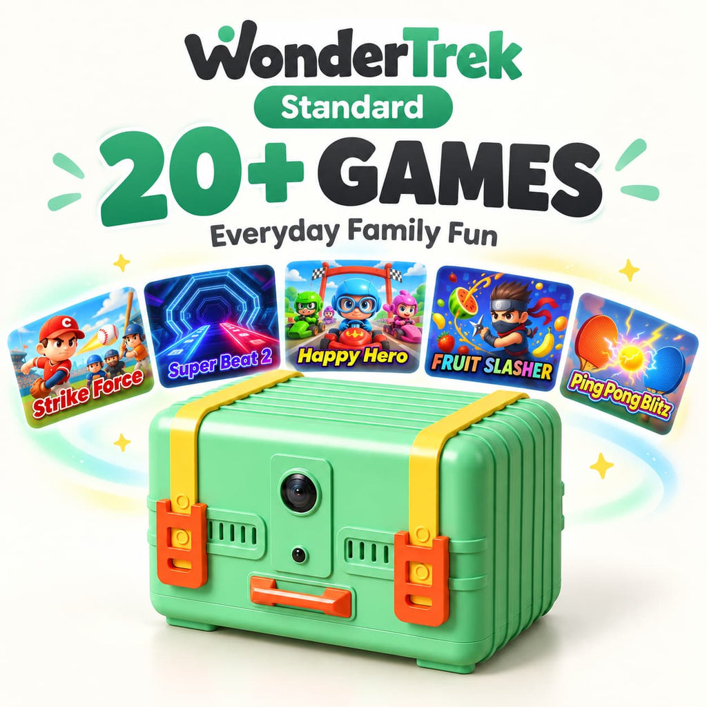 Wonder Trek-The Motion Gaming Box for Kids & Families Where Indoor Active Play Meets Interactive Family Fun and is Perfect for Game Nights, Parties and Playdates