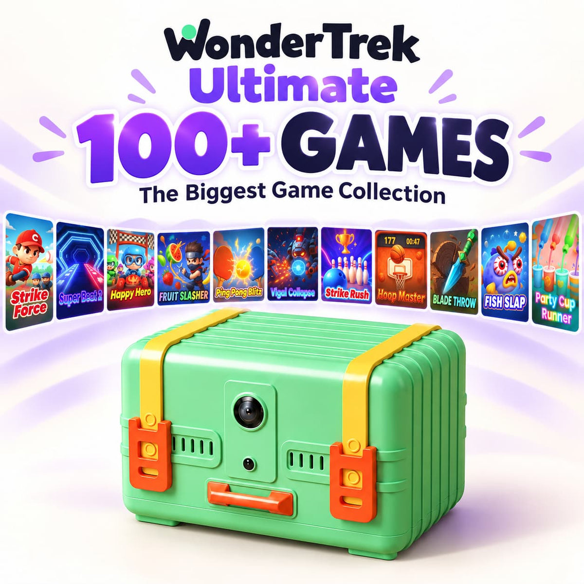 Wonder Trek-The Motion Gaming Box for Kids & Families Where Indoor Active Play Meets Interactive Family Fun and is Perfect for Game Nights, Parties and Playdates