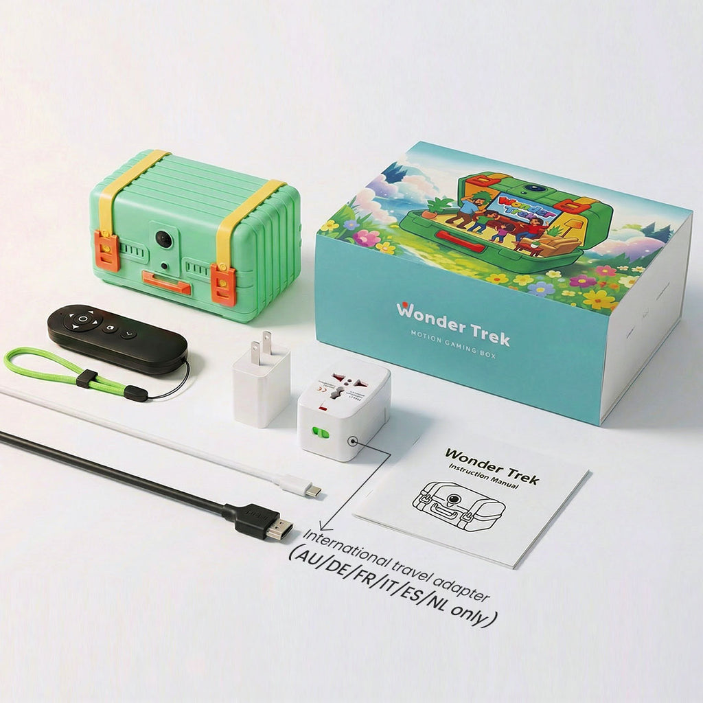 Wonder Trek-The Motion Gaming Box for Kids & Families Where Indoor Active Play Meets Interactive Family Fun and is Perfect for Game Nights, Parties and Playdates
